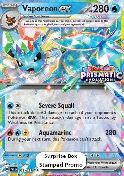 Vaporeon ex xPRE 023
