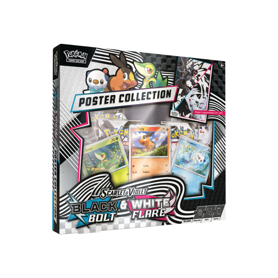 Pokémon Scarlet & Violet Black Bolt White Flare Unova Poster Collection