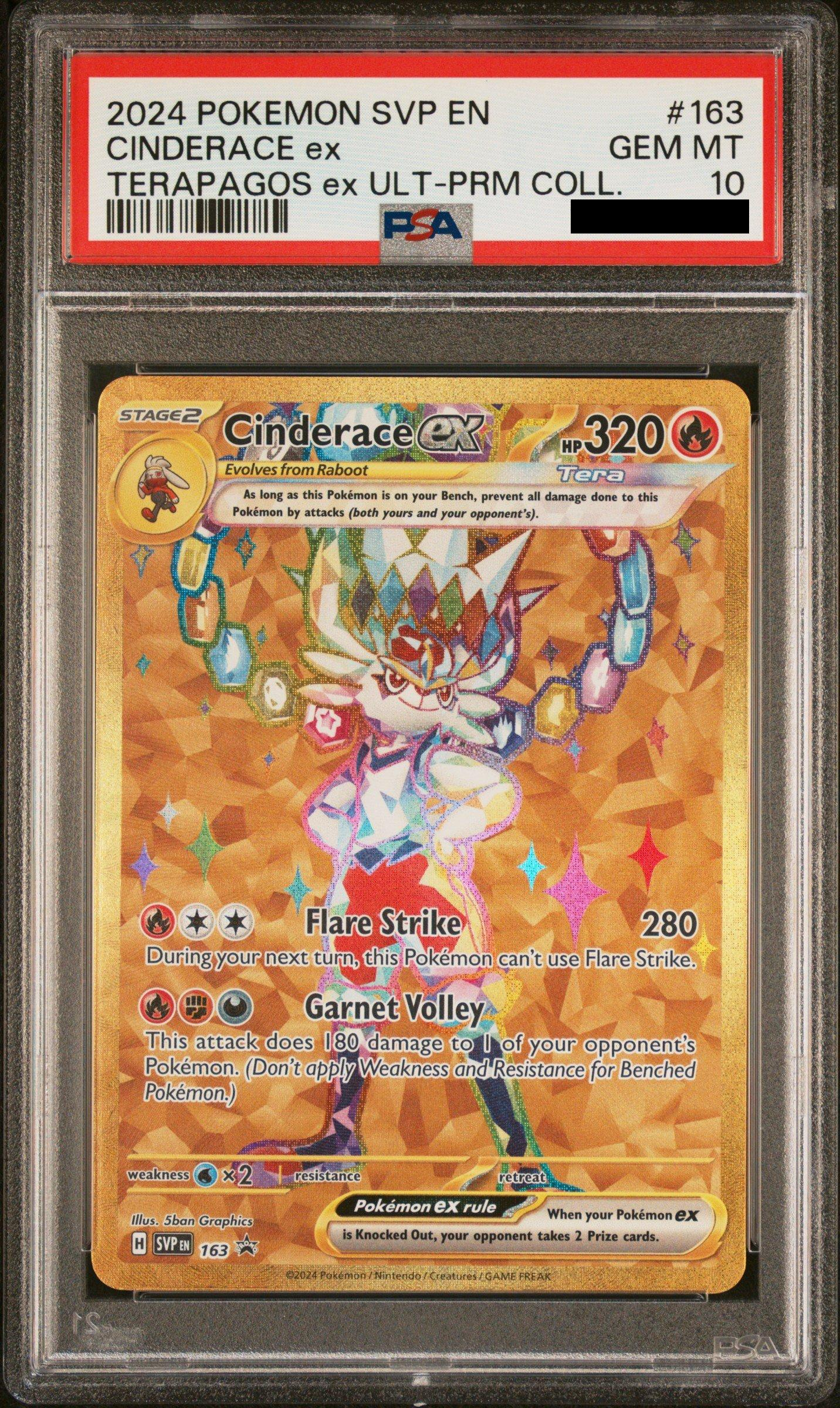 Cinderace EX 163 PSA 10 Cinderace EX 163 PSA 10