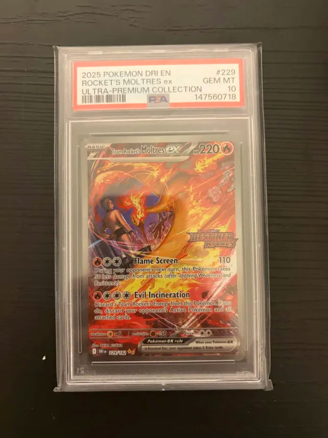 Rocket's Moltres 229 PSA 10 STAMPED