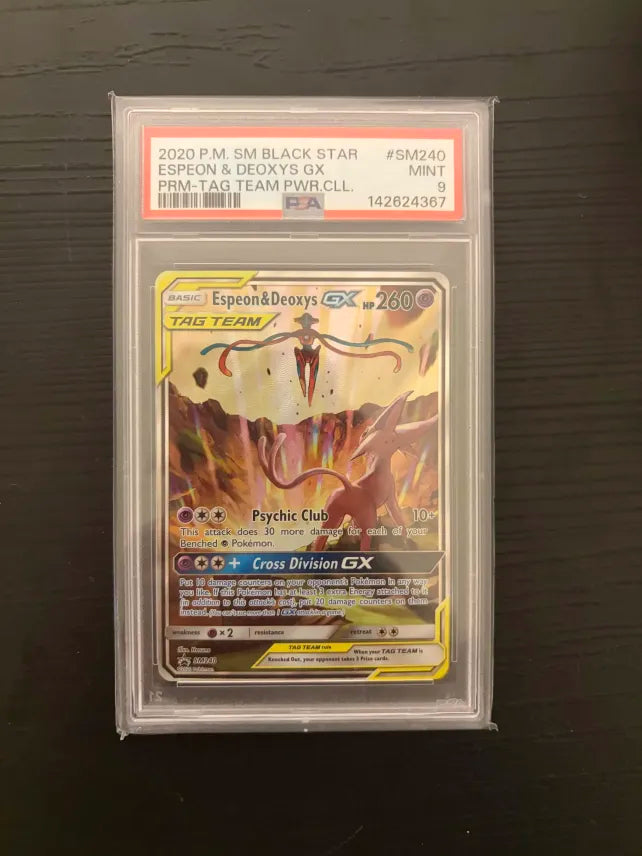 Espeon & Deoxys GX 240 PSA 9