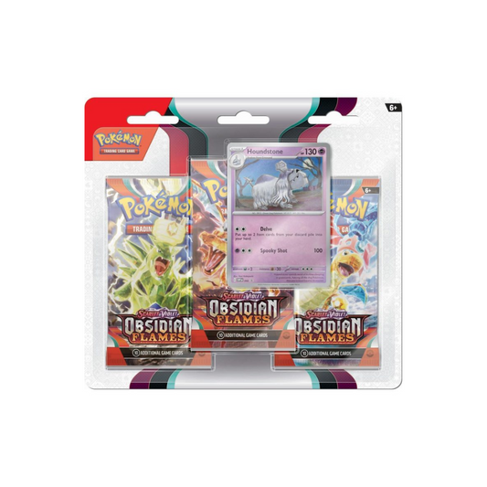 Pokémon Scarlet & Violet Obsidian Flames 3 Booster Blister Houndstone
