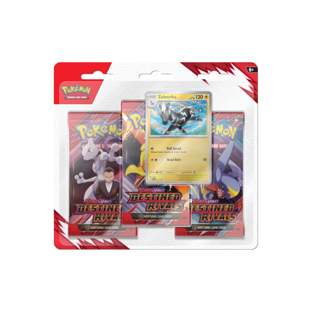 Pokémon Scarlet & Violet Destined Rivals 3 Pack Blister Zebstrika