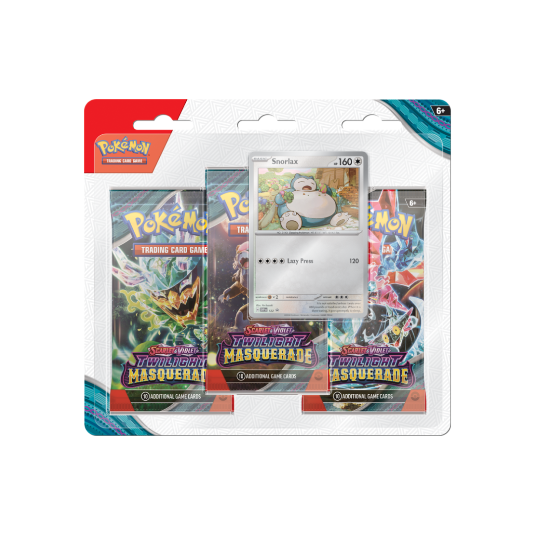 Pokémon Scarlet & Violet Twilight Masquerade 3 Pack Blister Snorlax