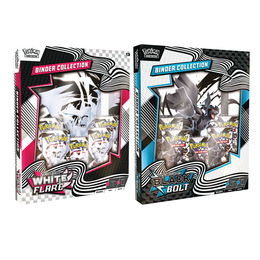 Pokémon Scarlet & Violet Black Bolt White Flare Binder Collection Set