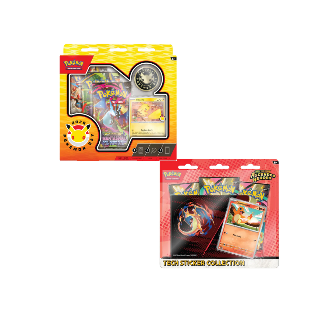 Pokémon 2026 Day Collection + Ascended Heroes Tech Sticker Collection BUNDLE