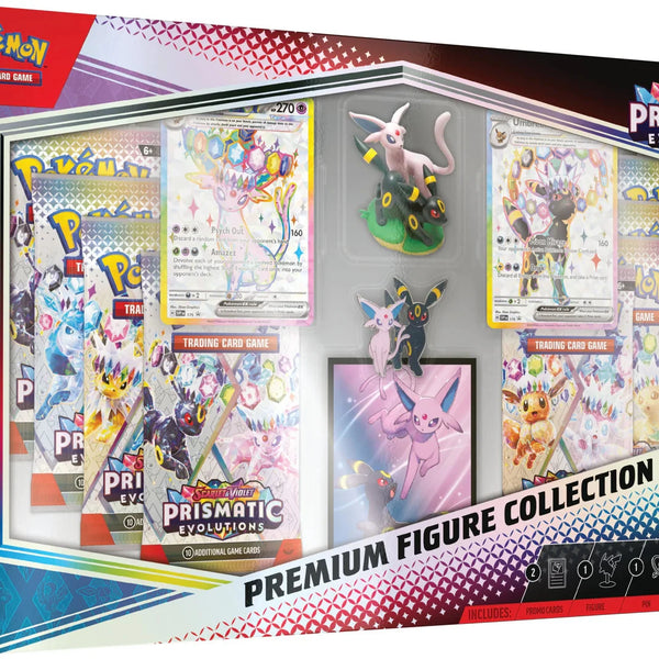 pokemon card figures Pokémon Prismatic Evolutions Premium Figure Collection