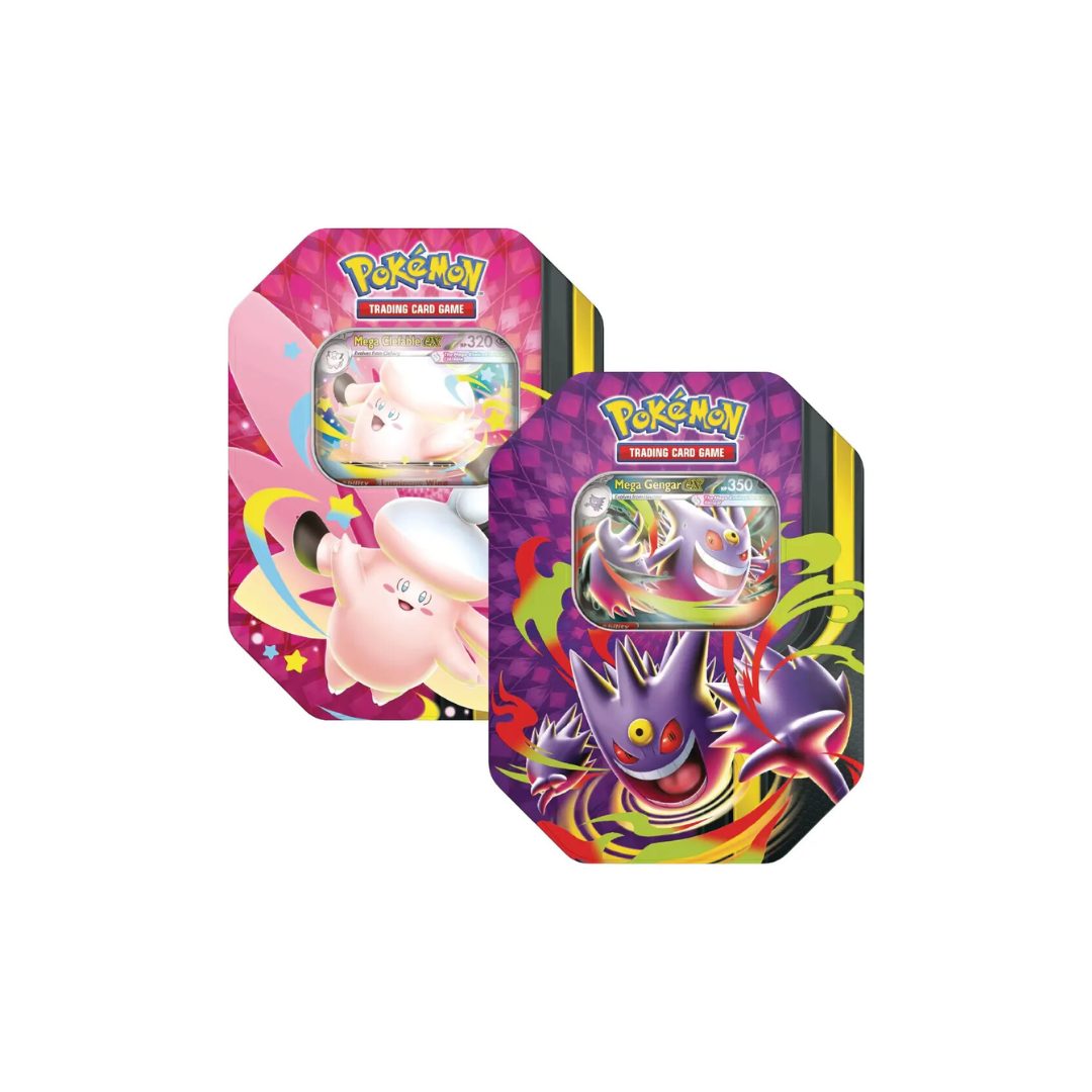 Pokémon Mega Clefable / Mega Gengar ex Tin COMBI