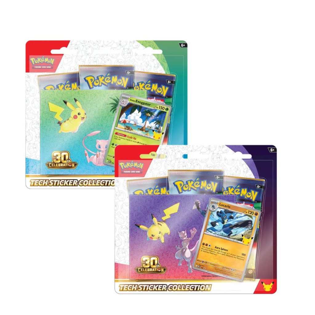 Pokémon 30th Celebrations Tech Sticker 3 Pack Blister